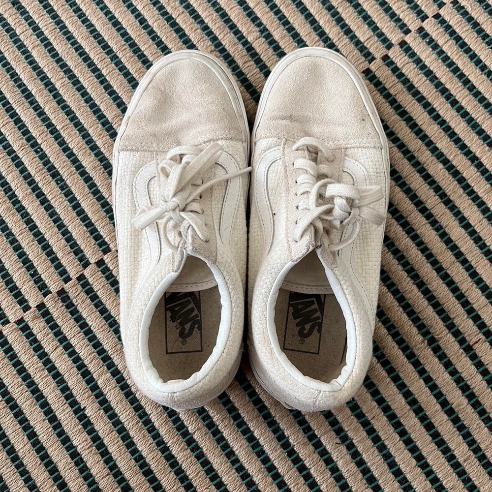 Woven off white vans